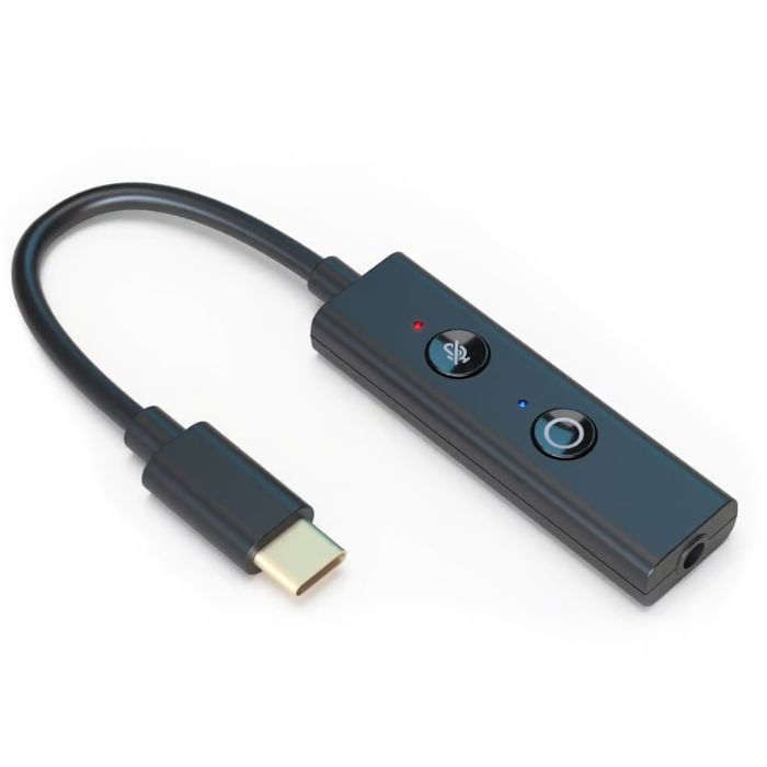 Adaptador audio 3.5mm  dac audio play!4  para usb-c
